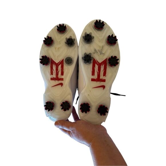 Nike Mens White Lace Up Round Toe Zoom TW Tiger Woods Golf Shoes Size 7.5 - Picture 15 of 16